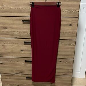 AYM Bordeaux Maxi Skirt M New Without Tags